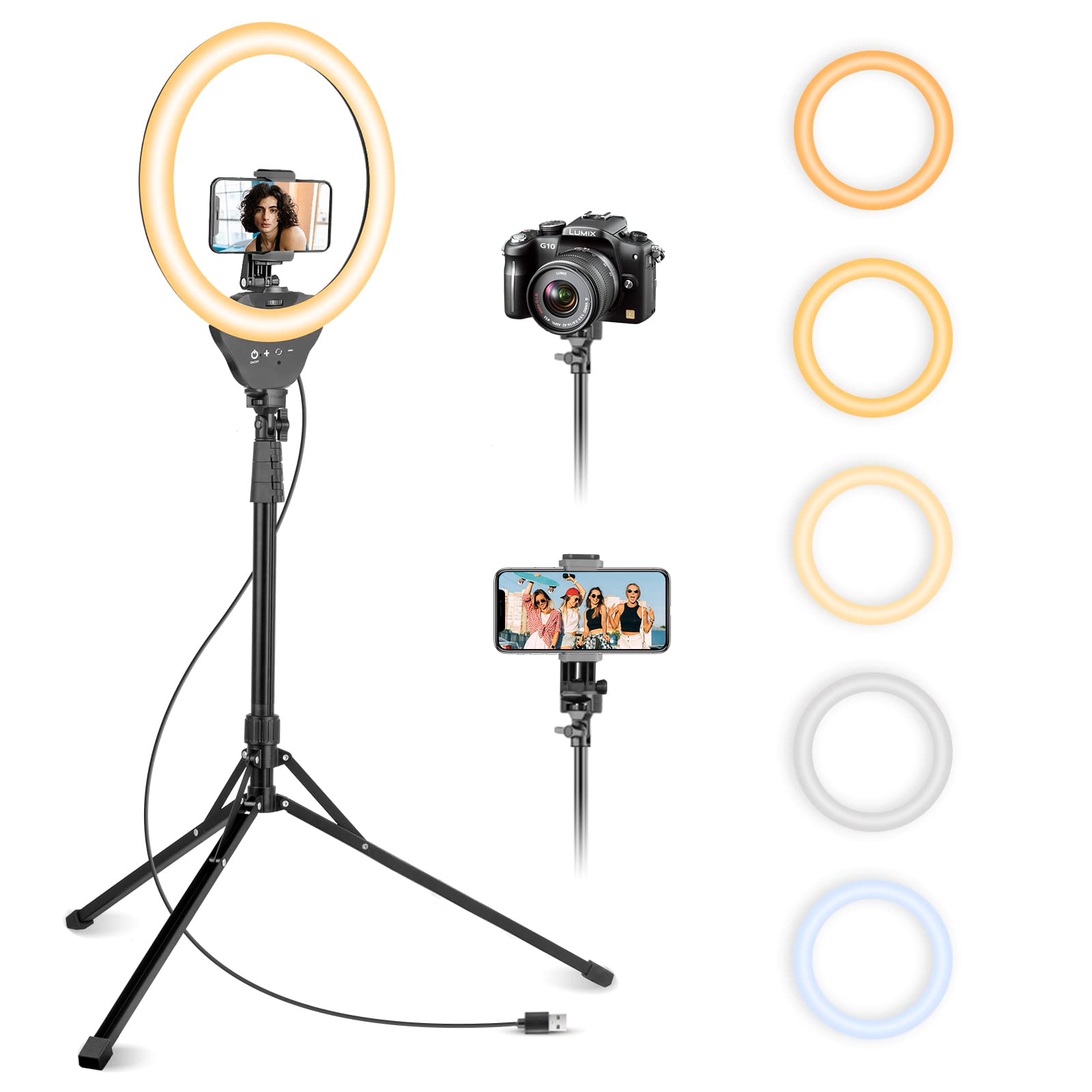 14'' Selfie Ring Light with 62'' Tripod Stand